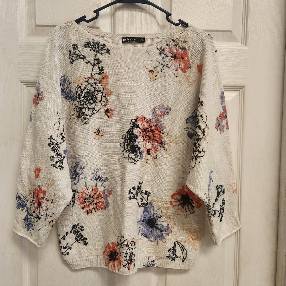 Floral Print Sweater